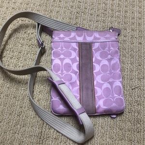 Coach lavender logo crossbody bag